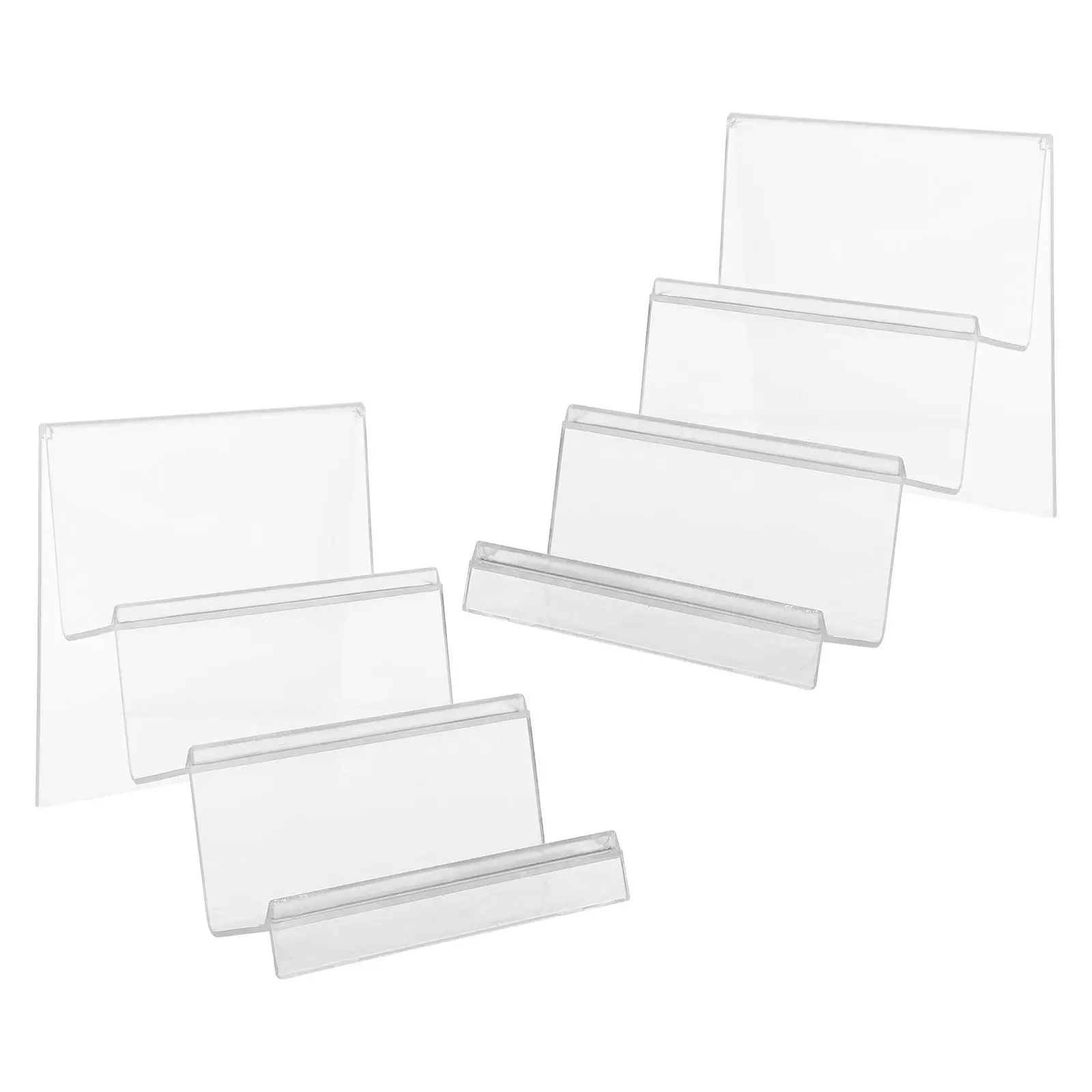 2Pcs Clear Acrylic Desktop Organizer Modern Tiered Storage Rack for Wallets Purse Holder Glasses Sunglasses Cosmetics Display