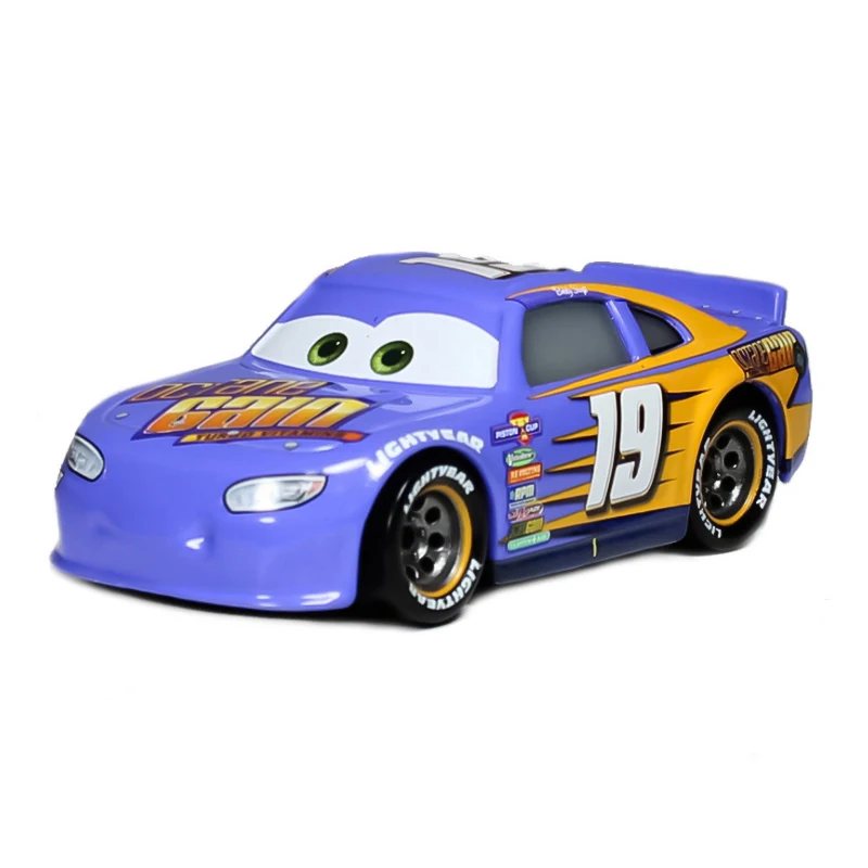 Disney Cars arabalar 2 3 Boy araba yıldırım McQueen Metal döküm alaşım arabalar No.19 Bobby Swift Model oyuncak araba çocuklar için