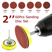 60PCS/Set 2 Inch Drill Sander Attachment with Backer Plate 2\