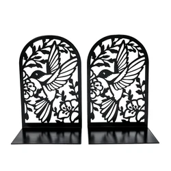 Swallows and Flowers Book Ends for Woman Man Home Iron Bookends Office Desktop Gift for Book Lovers Office Supplies