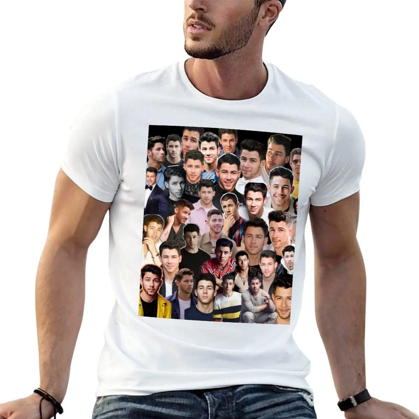 Nick Jonas collage T-Shirt Plus Size Comfort Fit Tee