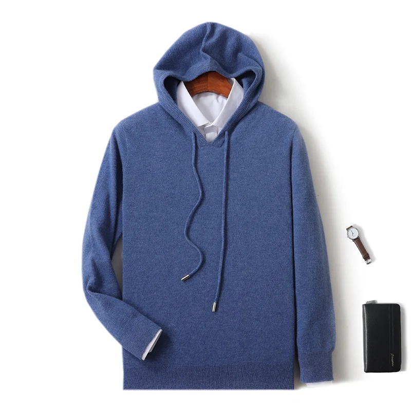 Autumn and Winter Men' s Half-high Round Neck Pullover Jacquard Sweater with Wool Business and Leisure Cashmere Tops