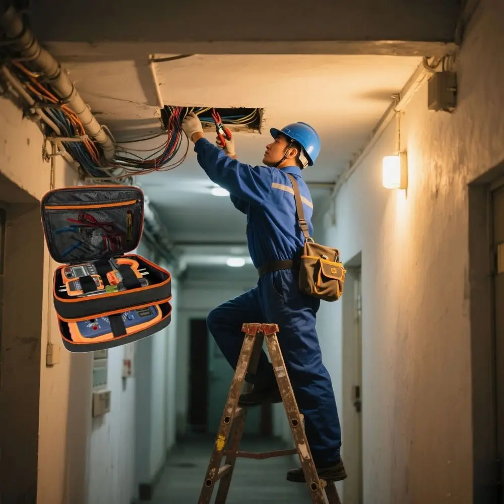 

Двухслойная дизайнерская сумка для электроинструментов, портативный дорожный чехол для переноски, сумка для инструментов для механика, совместимое хранилище, эффективная организация