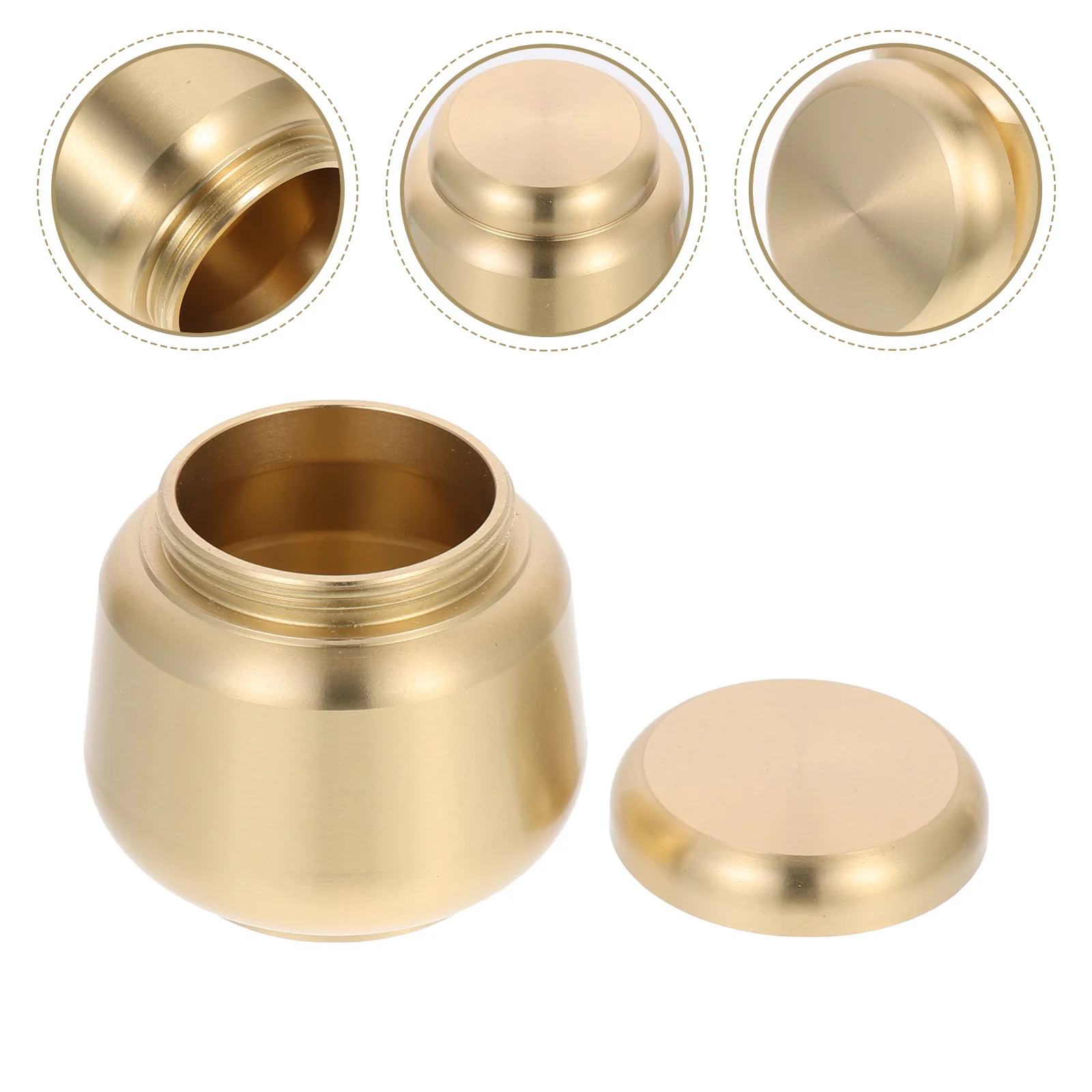 1 قطعة جرة نحاسية صغيرة للرماد الحيوانات الأليفة الصغيرة حاوية تخزين القط الحرق تذكار علبة الشاي المنزلية #4