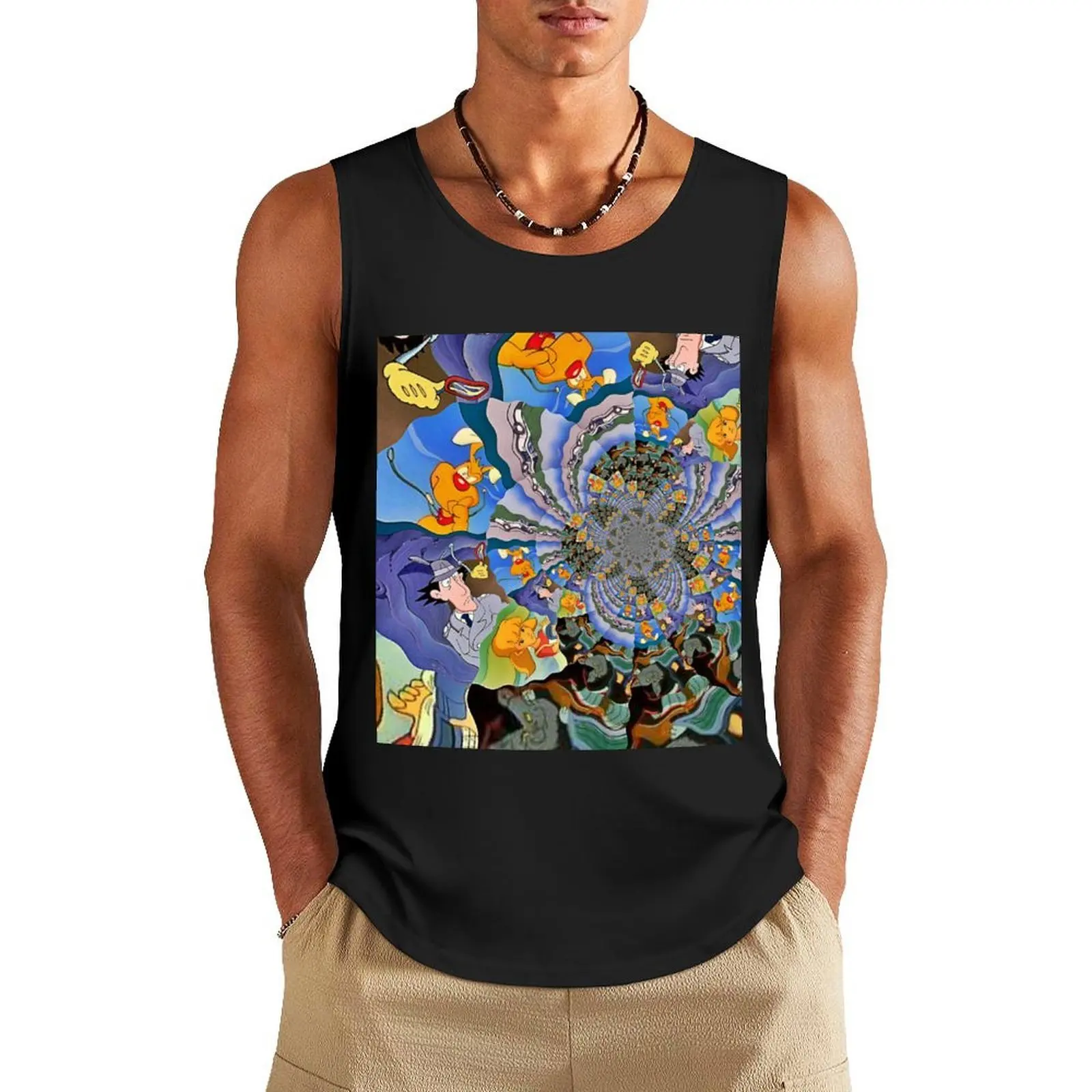 

Go Go Gadget Tank Top male top summer 2025 basketball