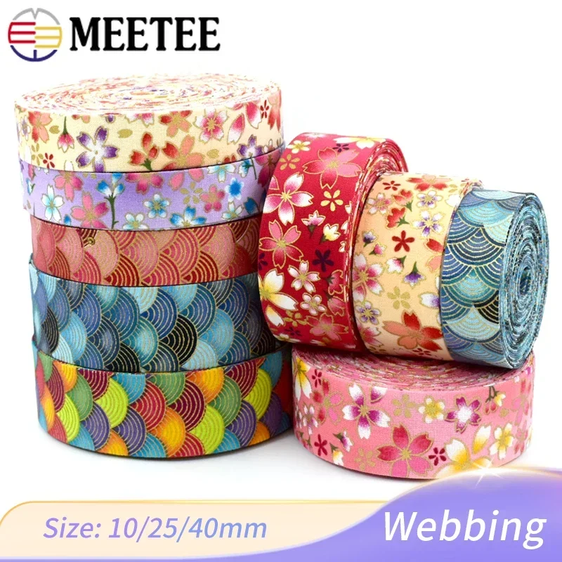 4/10Meters 10/25/40mm Ethnic Jacquard Webbing Bag Strap Decoration Lace Ribbons Binding Belt Clothing Tapes DIY Sewing Accessory