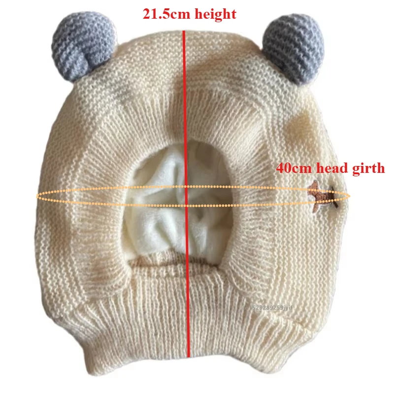 الشتاء الدافئة الكلب قبعة الأذن يفشل حماية الضوضاء يندبروف آذان الحيوانات الأليفة يغطي محبوك غطاء للأذنين لملحقات جرو صغير متوسط