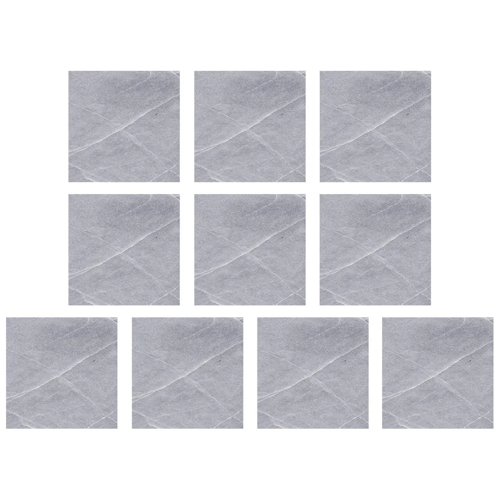 10 Sheets Marble Look Kitchen Wall Stickers Self Adhesive Decorative Tiles Waterproof Oil Proof Easy Install Modern Home