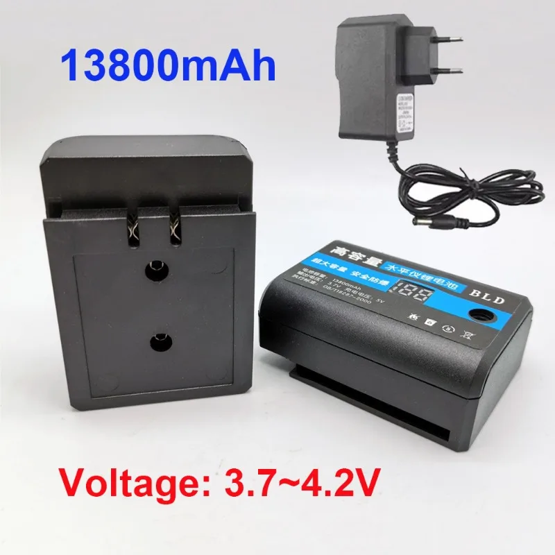 New 13800mAh Infrared Laser Level Lithium Battery, Suitable for 2-Wire/3-Wire/5-Wire/12 Wire Push Digital Batteries