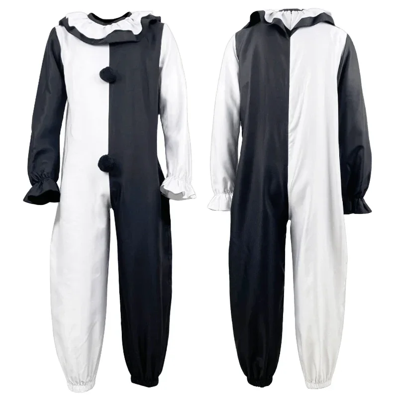 Il Clown Cosplay Terrifier Costume Cosplay Horror Clown Tuta Maschera Abito completo Costumi di Halloween per uomini o donne Adulti