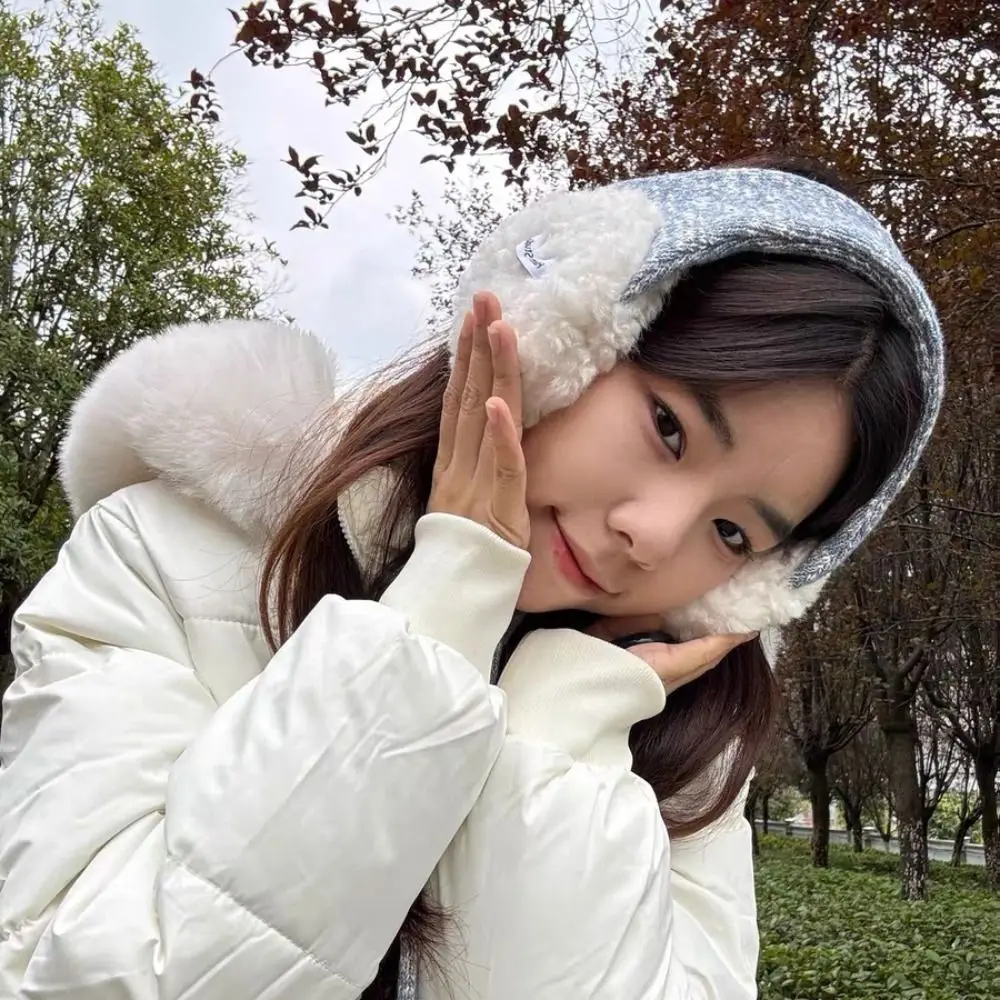 العصرية رشاقته الصوف Strappy الأذن إفشل يندبروف بلون محبوك غطاء للأذنين اليدوية الدفء Earlap دفئا الخريف