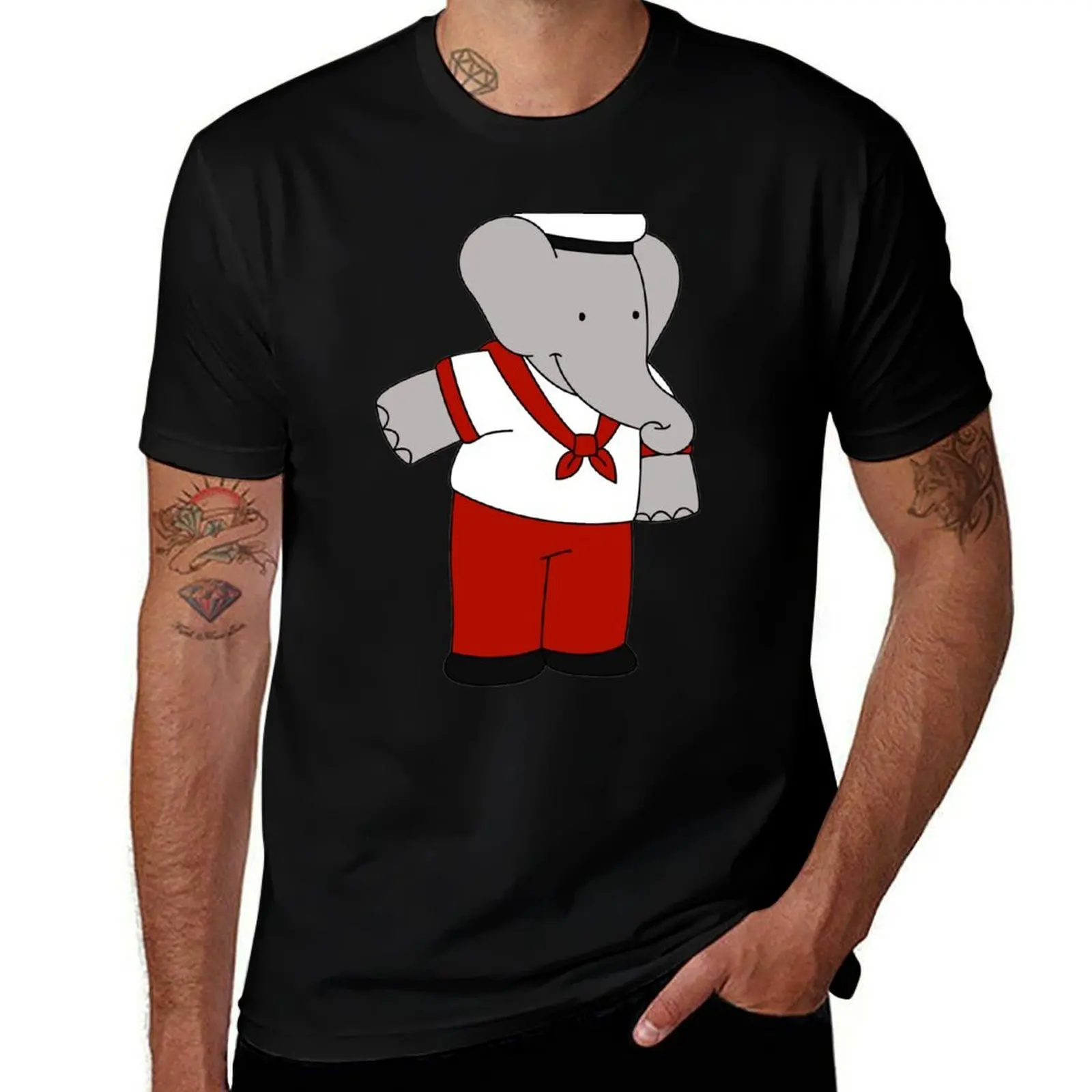 

elephant t man shirts t man quality mens casual luxury shirt Babar the t high T-Shirt sailor brand graphic shirts
