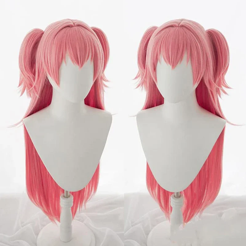 Project Sekai colorful stage Momoi Airi cosplay wig double ponytail 76cm pink natural wig for girl cosplay anime heat resistant