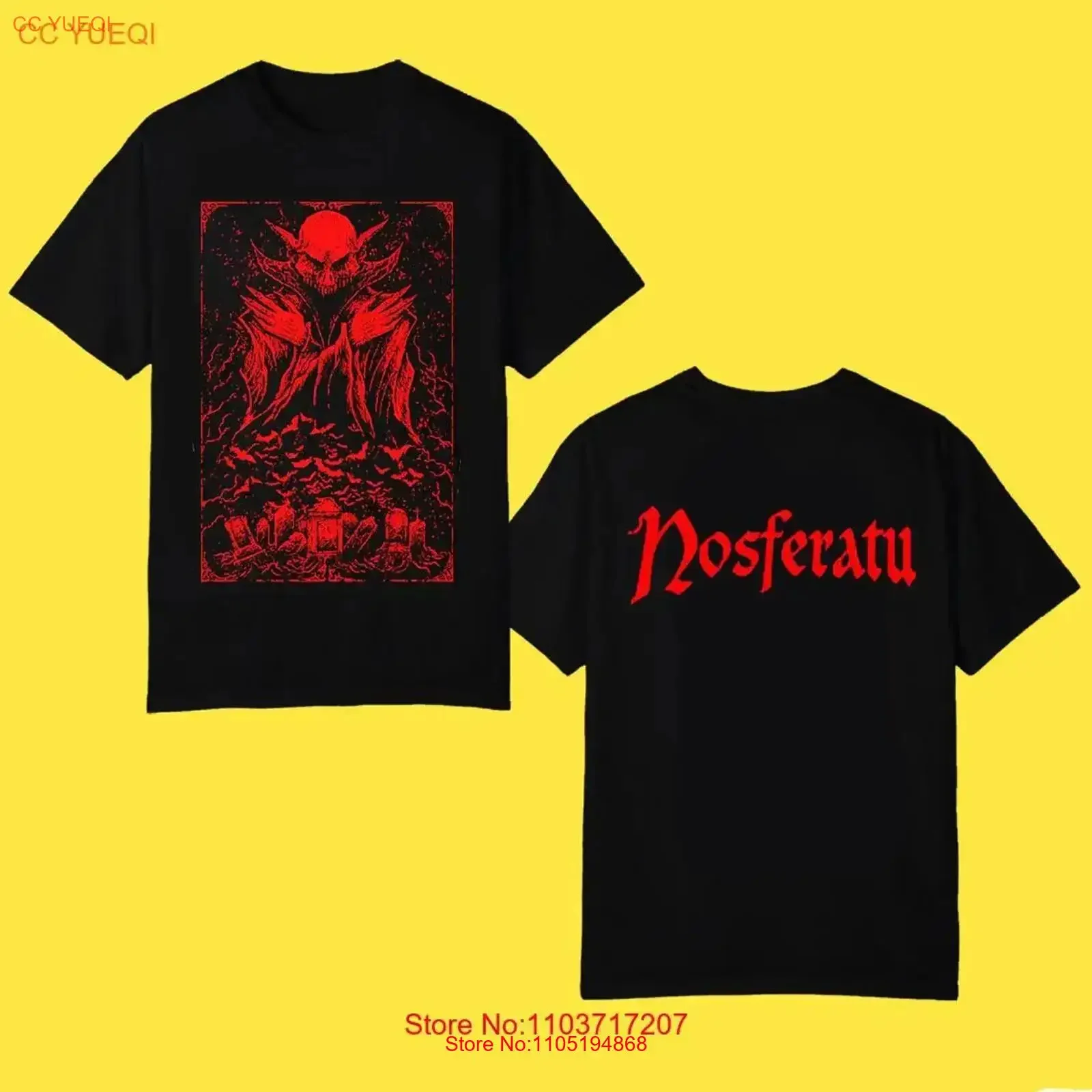 Vampire 2024 Nosferatu T Shirt Bill Skarsgard Count Orlok Nicholas Hoult A Symphony of Horror Dracula Bram Stoker Merch