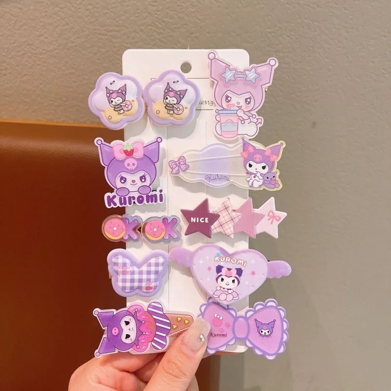 Kawaii Hello Kitty Haar Clip Set Leuke Cartoon Zoete Meisje Hart Verbrijzeld Haar Hoofddeksels Vrouwen Levert Student Gift Groothandel