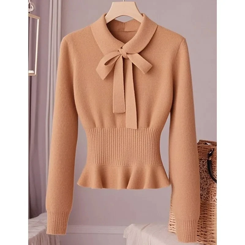 Autumn Winter 2025 Leisure Korean Version Women's Knitting Jumper Sweater Fashion Comfortable Loose Ladies Pullover Top