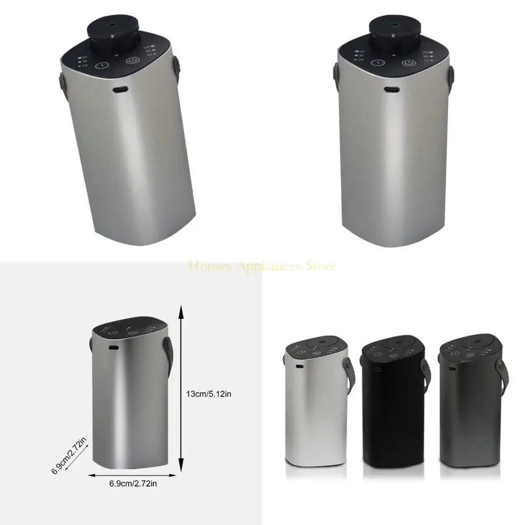 D0AB Practical Home Aromatherapys Solution Metal Texture Automating Scent Distribution Hotel Room Freshener for Bedroom