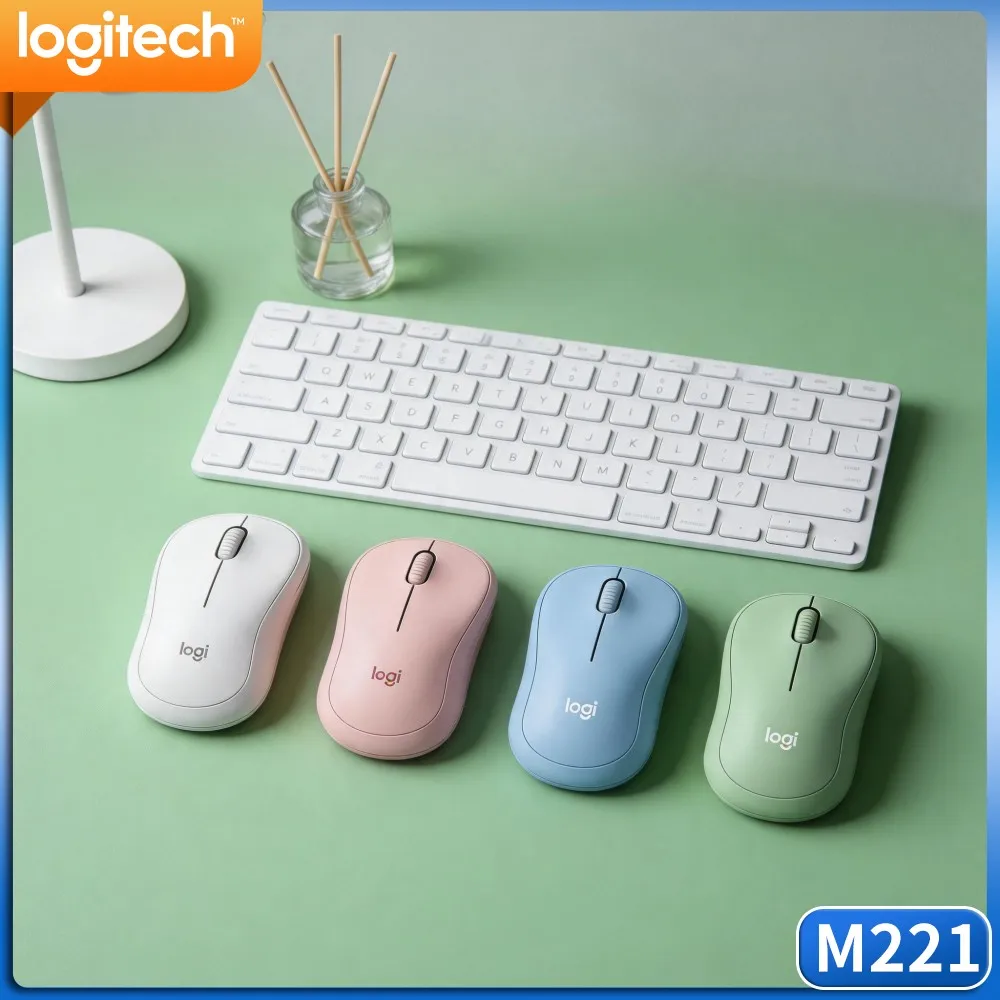 Logitech M221 Silent Wireless Mouse 2.4G Nano USB Receiver 1000DPI Reduce 90% Click Noise 18 Months Battery Office Mice
