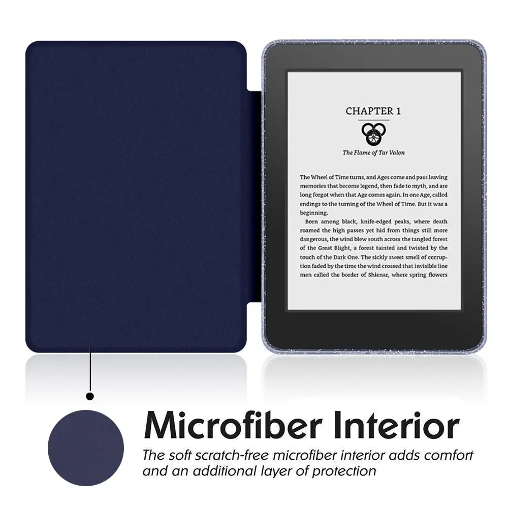 Auto Wake/Sleep Protective Case Glitter Powder Magnetic e-Reader Shell Shockproof for Kindle 2024/2022 11th Generation