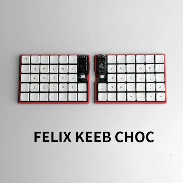 

FelixKeeb Low Profile Orthogonal Split Keyboard Choc V1 ZMK Firmware Hot Pluggable 64key Bluetooth Wireless Separate Keyboards