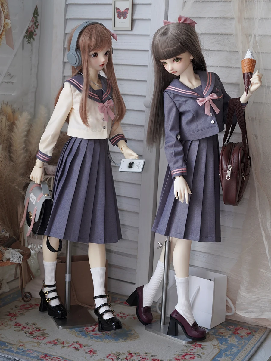 1/3 BJD Doll Fullset with Clothes Shoes BJD Wig Bald Head Princess Doll Wedding Dress School Uniform JK Suits DIY Dress Up Toys