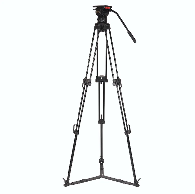 Photography Jiepai V20 Professional Broadcast Heavy Duty Video Camera Tripod With 100mm Bowl