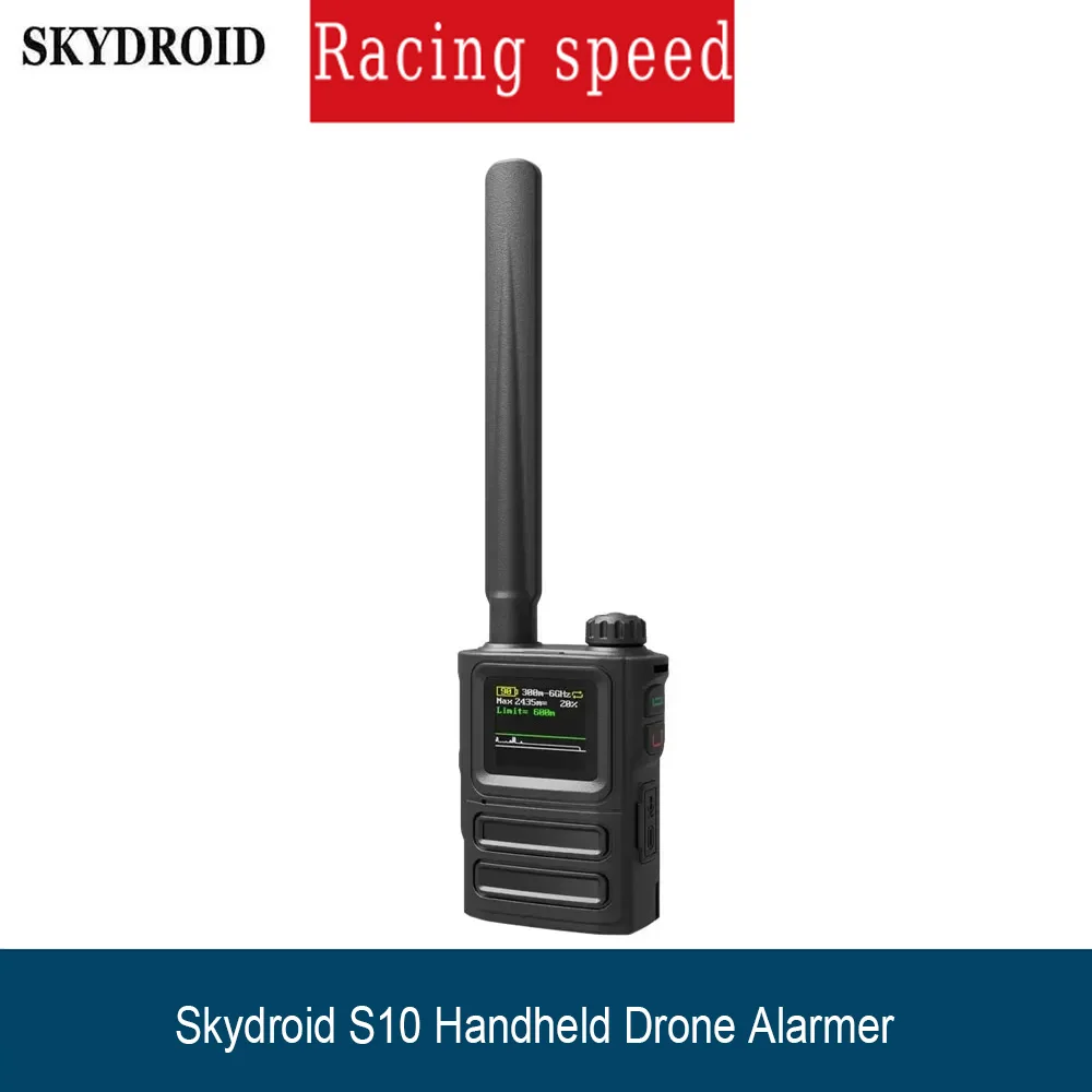 Skydroid S10 Handheld Anti-Drone Detector 300MHz-6GHz, 1km Detection Distance High Sensitivity Alarm for UAV Monitoring