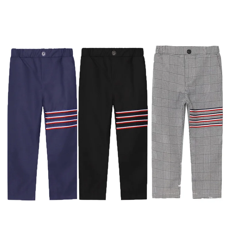 90-170 Low Price Clearance Stock Sale Boys Spring Formal Pants Kids Wedding Party Trousers  Children School Host Party Costume