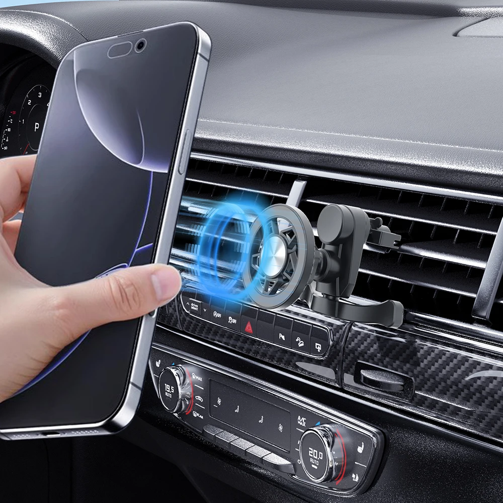 車載電話ホルダー – 新型マグセーフ磁気マウント付きエアコン - Magnetic Phone Holder For Car Vent のレビューと価格