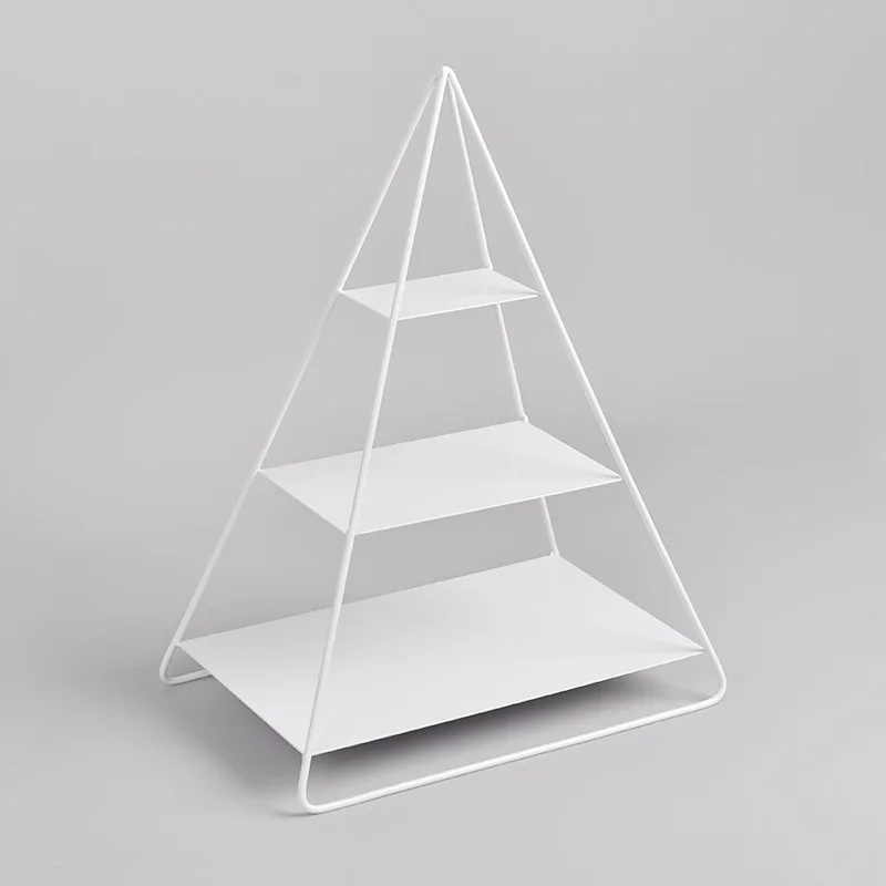Pyramid Dessert Rack Dim Sum Plate European Wedding Wrought Iron Cake Rack Dessert Pastry Fruit Display Tray