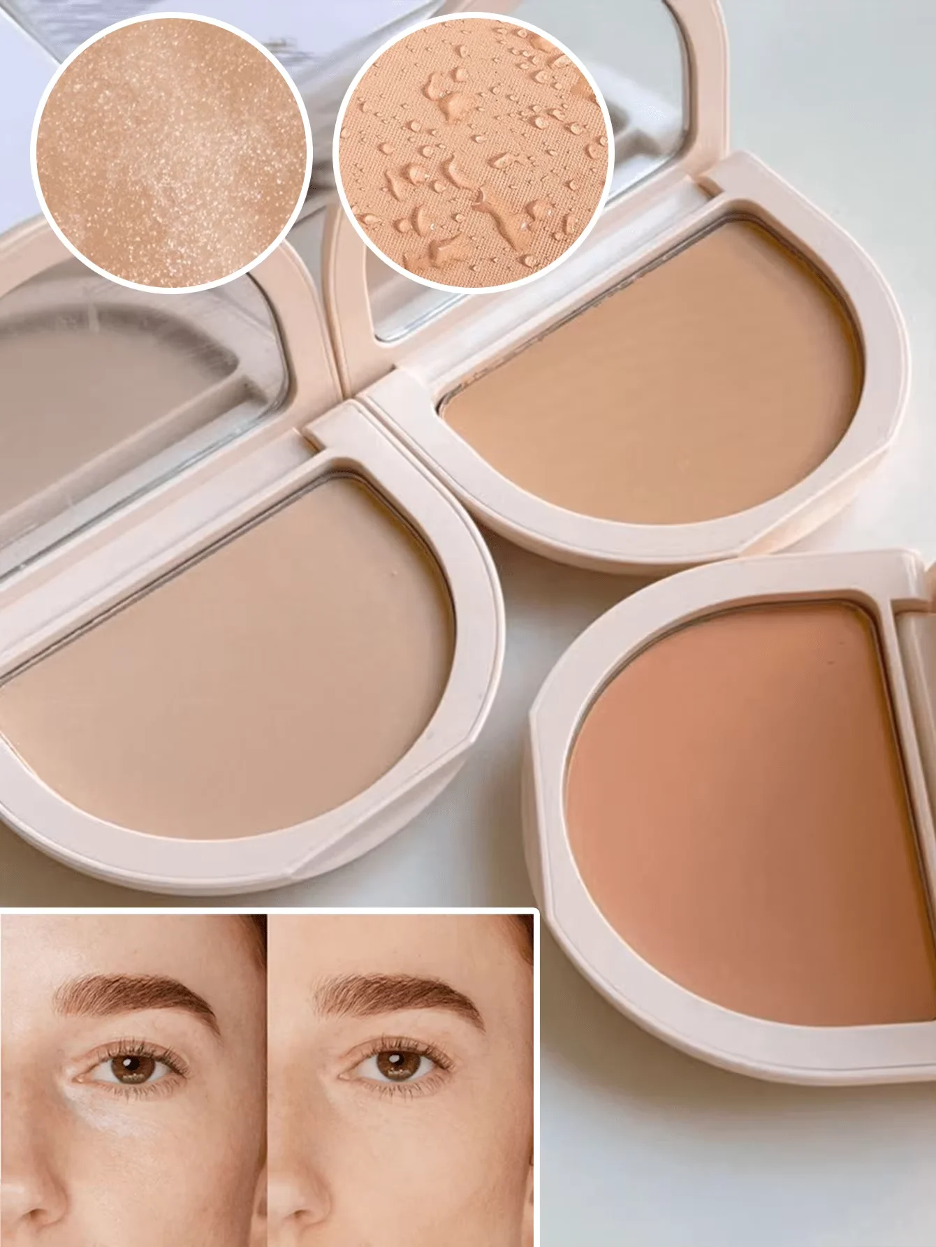 8g Concealing Setting Powder, Long-lasting Oil Control Finish, Smooth Texture Without Caking