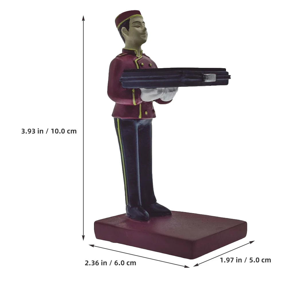 1Pcs Watch Rack Waiter Shaped Resin Premium Watch Holder Home Store Office Display Rack Unique Creative Dark Red