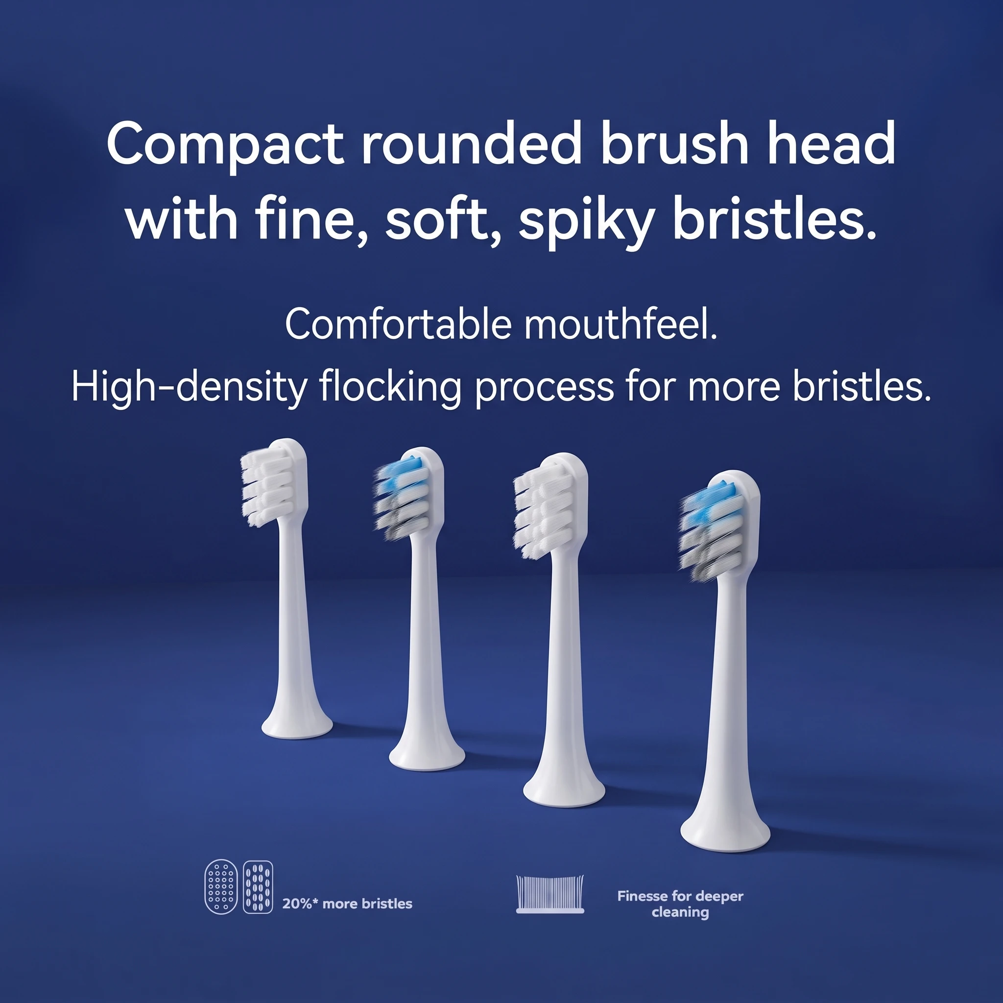 Replacement Brush Heads for Xiamijia T200 MES606 Electric Toothbrush Soft Bristles Standard/Sensitive Cleaning 6/8PCS