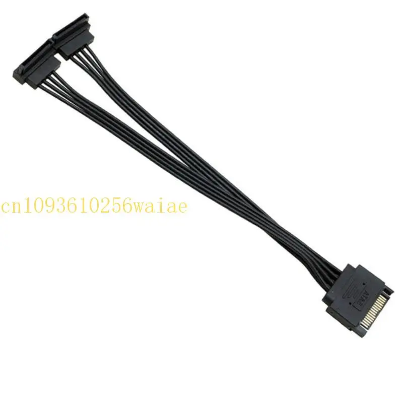 652F 15 핀 Y 케이블 스플리터 하드 드라이브 용 솔리드 디스크 15 핀 포트 용 이중 전원 커넥터