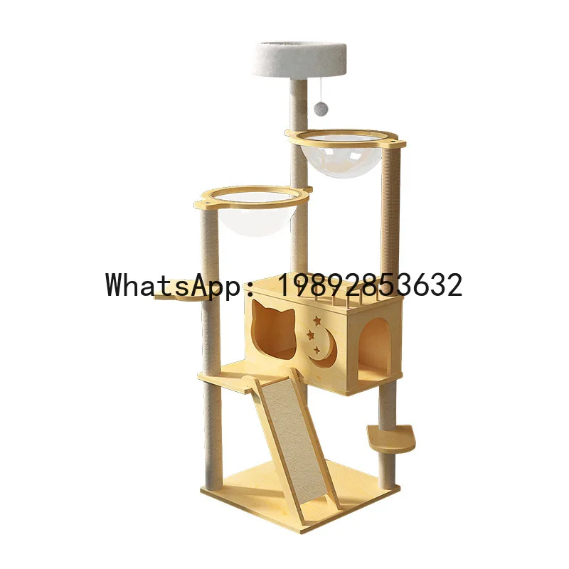 

Интегрированная деревянная полка-капсула P4-1 для кошек на высокой стойке, платформа для прыжков, игрушки, товары для кошек