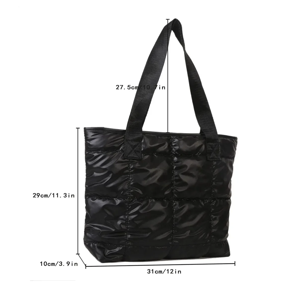 

Handbag 2024 Winter New Women's Shoulder Space Cotton Jacket Tote Down Large Capacity Women's Bag
