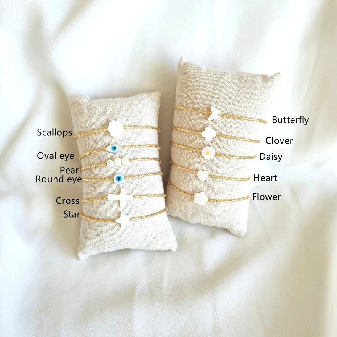 Miyuki-Perlenarmband mit Bösem Blick & Gänseblümchen-Anhänger, stapelbar, verstellbar, Pulseras-Schmuck für Frauen, Teenager, Boho-Strandschmuck – Detail 3
