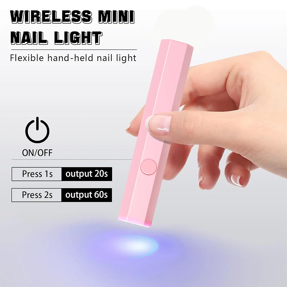 

Портативная Сушилка для ногтей YIKOOLIN, лампа для УФ-лампы, лампа для быстрой сушки ногтей с USB-зарядкой для всех видов гель-лака