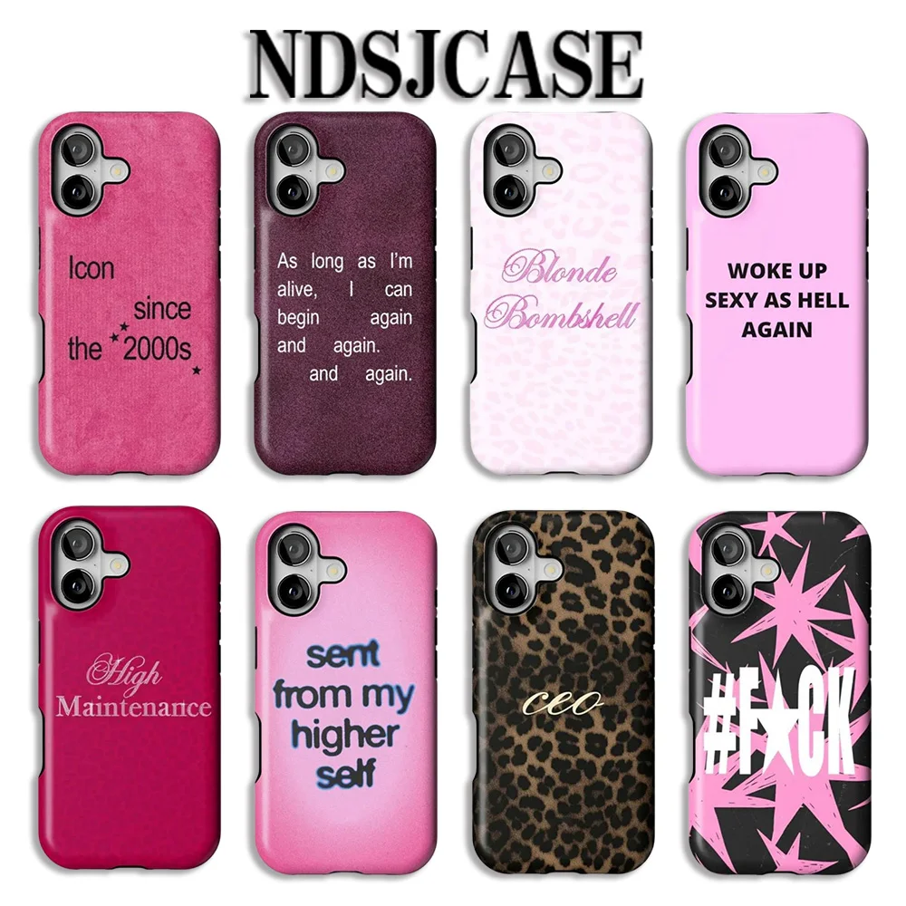 Funda para Teléfono Flawless Blonde Bombshell para iPhone 17 16 15 14 13 12 11 X XS XR Air Pro Max Plus, Cubierta Trasera de Doble Capa de Lujo