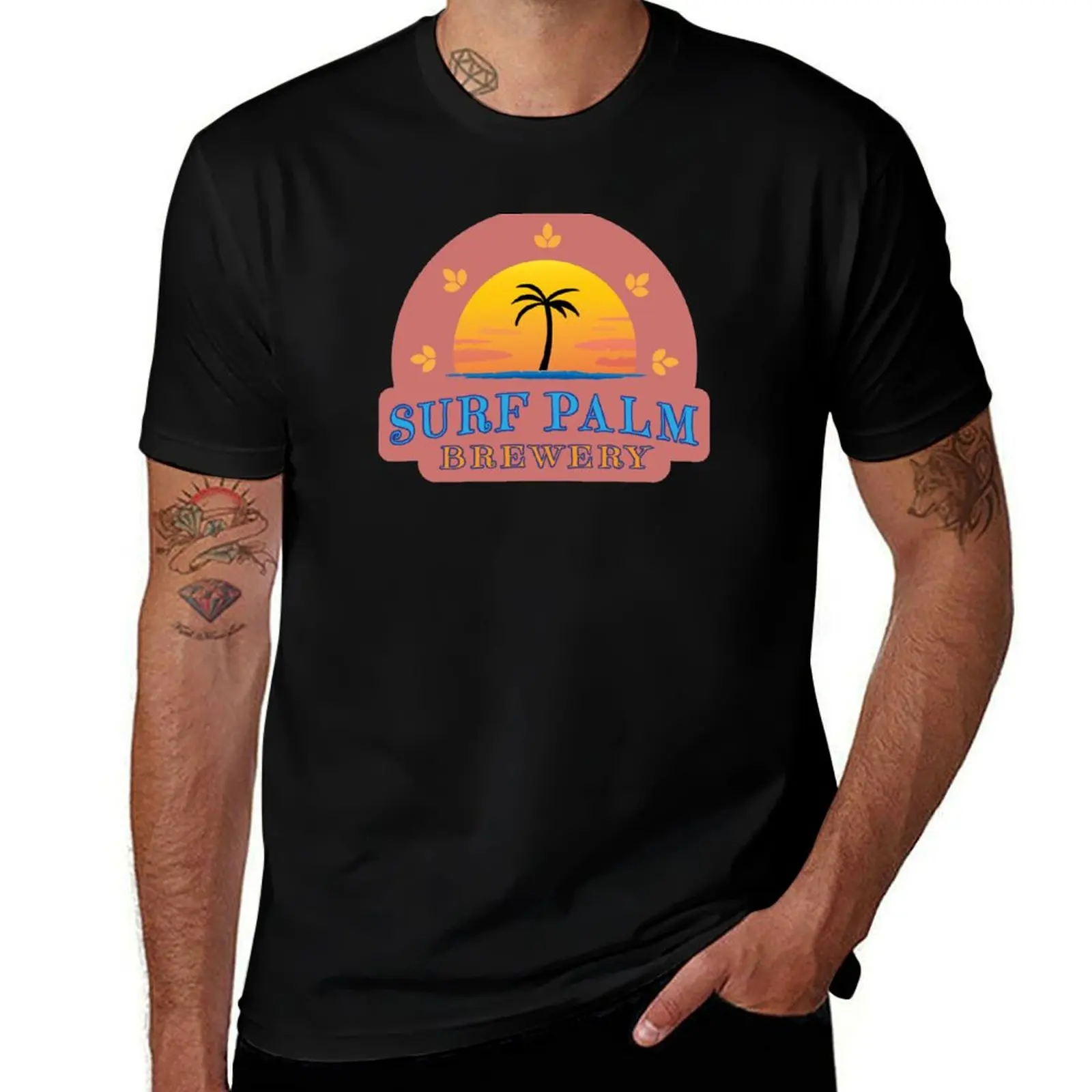 Surf Palm Brewery T-Shirt graphic t shirts for man T-Shirt