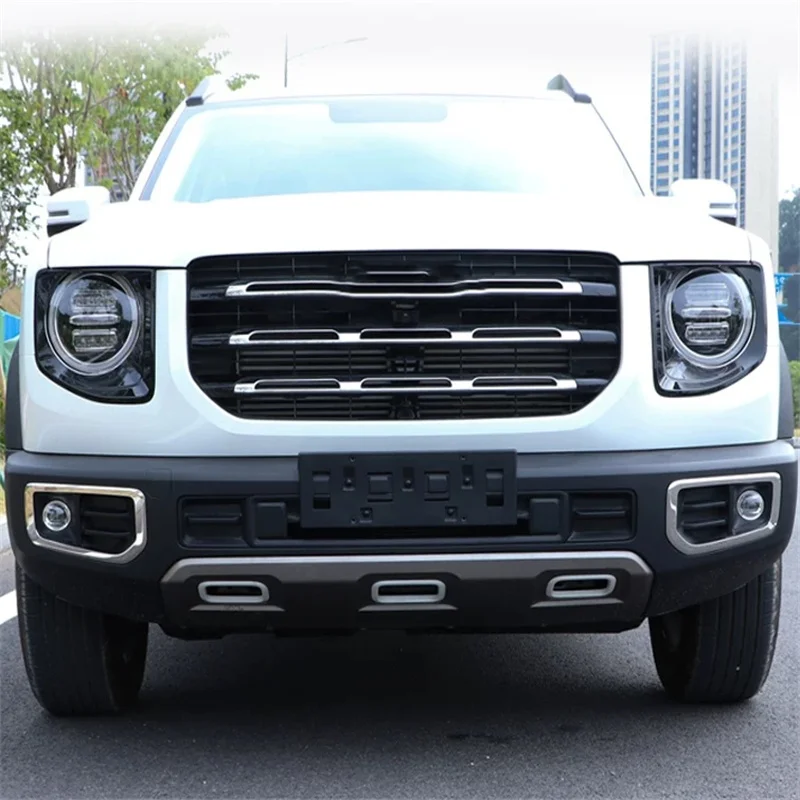 For Haval Dargo 2021-2025 High Gloss Chrome Decoration Stainless steel Fog Lights Lamps Eyelid Eyebrow Strip Cover Trim