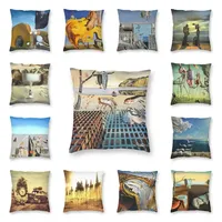 Surrealism Paintings By Salvador Dali Cushion Cover Home Decor Square Famous Art Throw Pillow Cover 45x45cm Pillowcase for Sofa