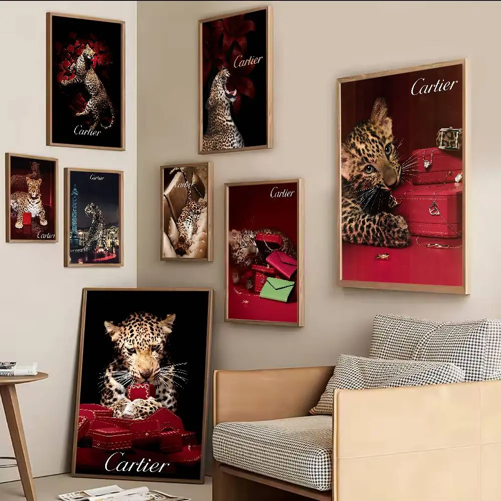 Luxury C-CarTierS Fashion Design DIY Sticky Poster Fancy Wall Sticker For Living Room Bar Decoration Wall Decor