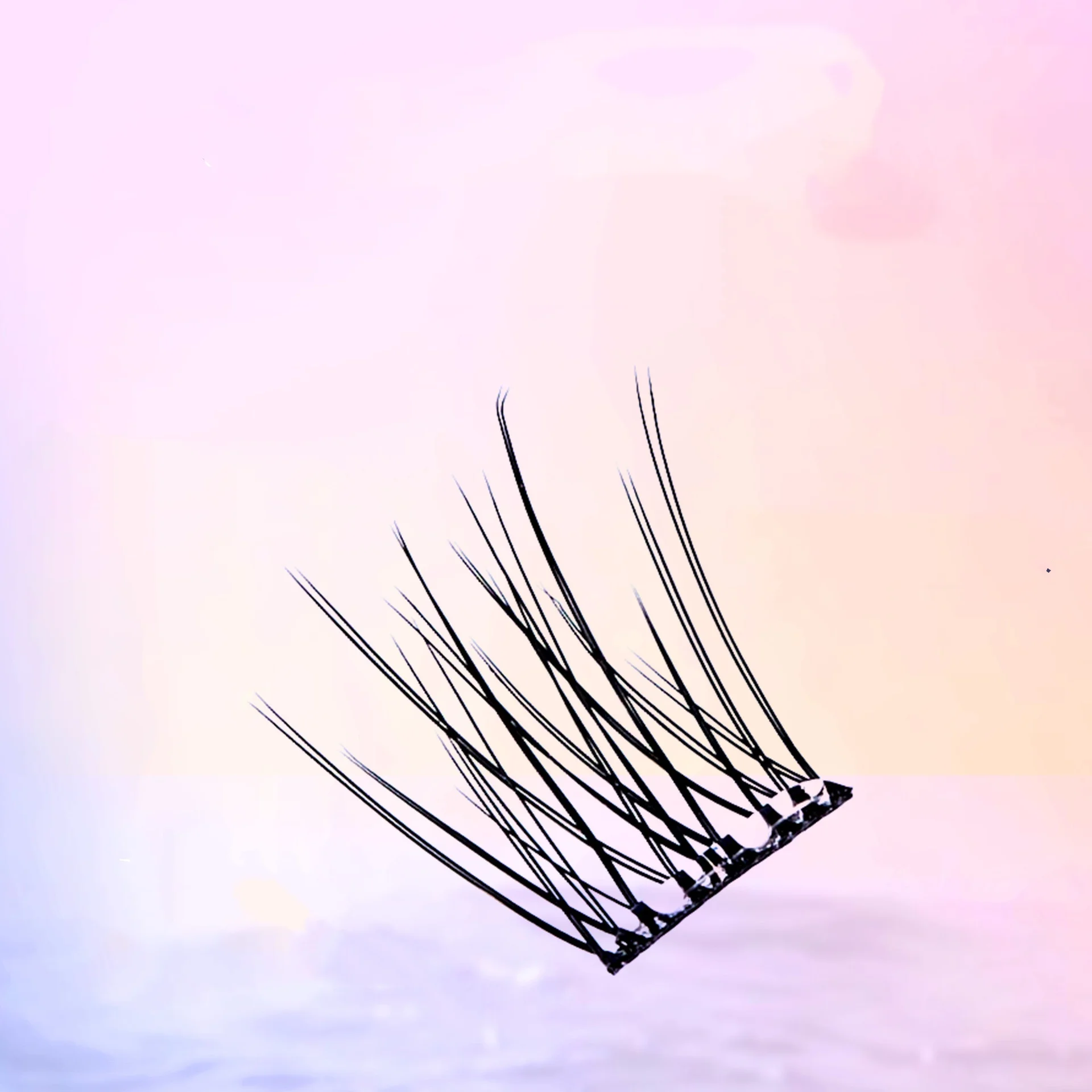 ขนตาปลอมแบบไม่ใช้กาว 10 แถว ความยาว 10-12 มม. งอนแบบ C ดูเป็นธรรมชาติ ติดเองได้