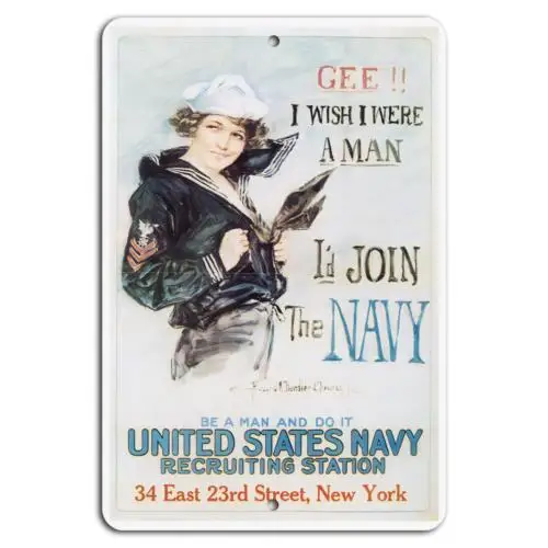 Join the Navy: Be Bold, Be Brave-Aluminum-tin sign