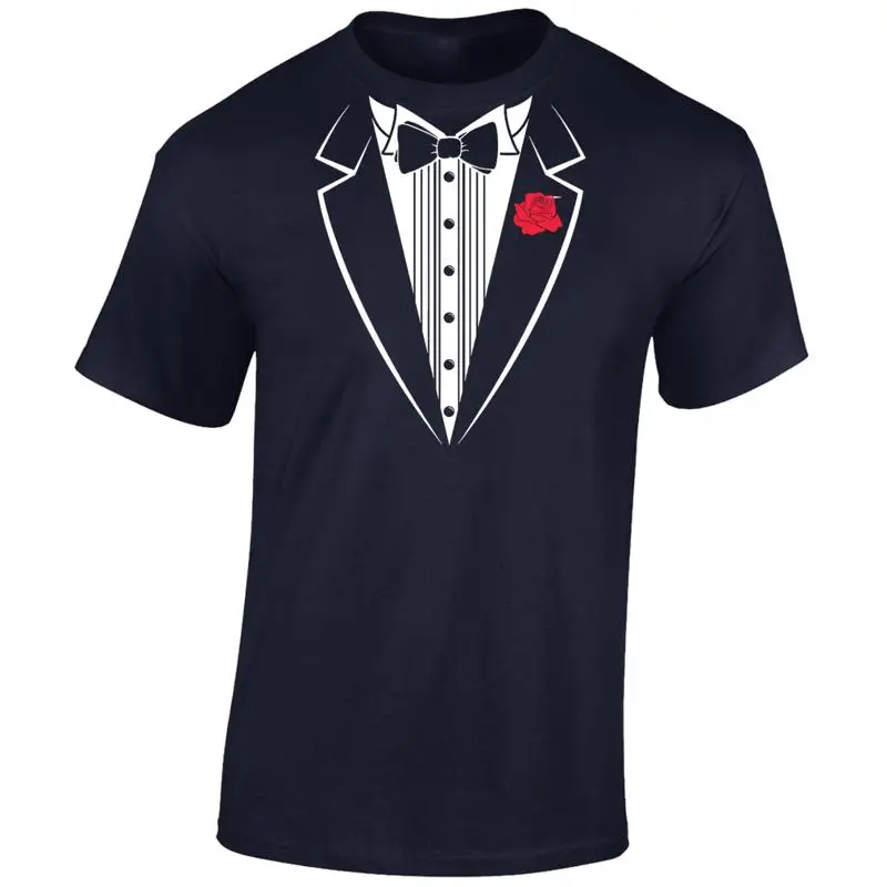 NEW TUXEDO T SHIRT MENS FUNNY COOL JOKE TOP DESIGN FANCY DRESS NEW TOP