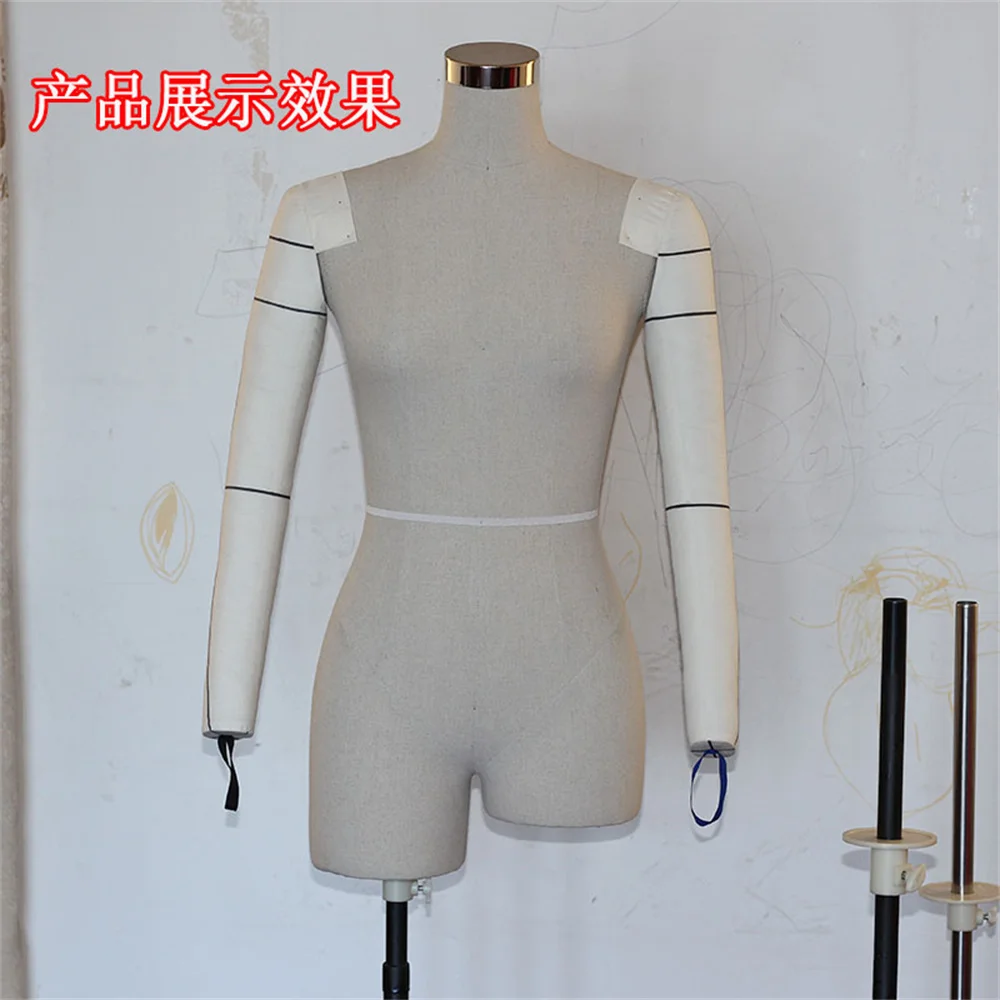 Female Set Up Soft Hand Mannequin Accessories for Cloth, Cotton Linen Fabric, Can Be Inserted Any Bent Arm Model, E171, 57cm