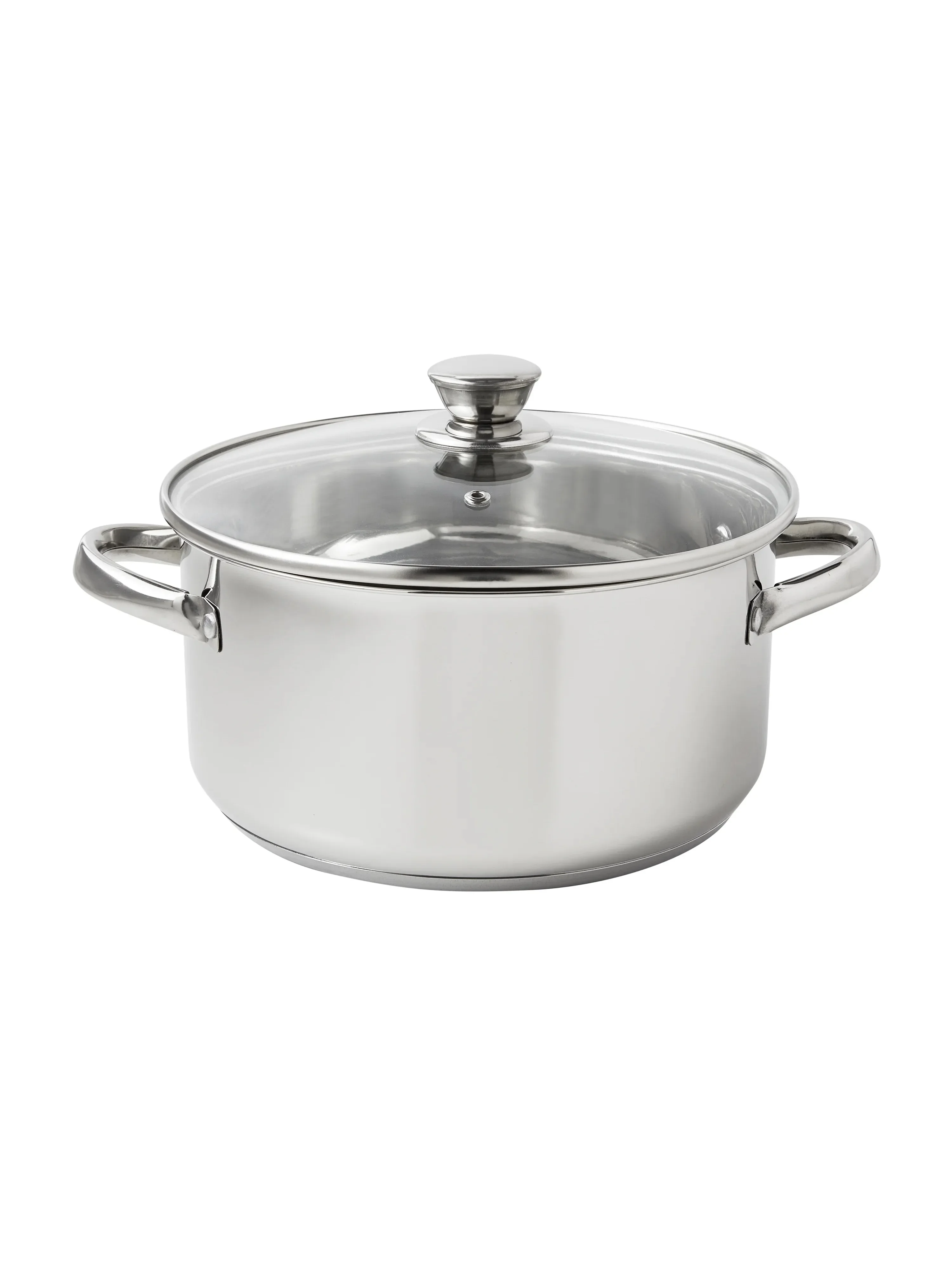 

5-литровая голландская духовка из нержавеющей стали со стеклянной крышкой и заклепками