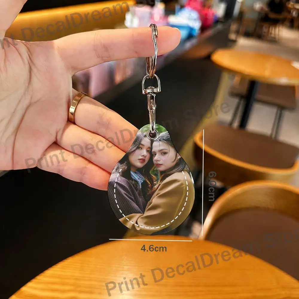 FreenBecky Freen Becky PU Leather Card Holder Keychain Key Ring Door Lock Access Tag ID Access Card Air Tag Case Keychain Card image 5