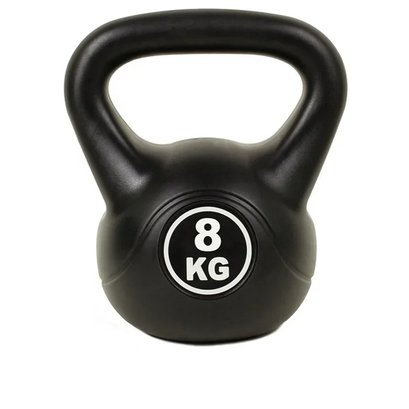 Wholesale Home Gym Black 2 4 6 8 10 12 Kg Fixed Kettle-bell Lady\'s Small Dumbbells Cement Plastic Kettlebell